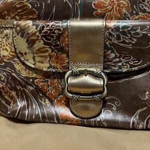 Patricia Nash Vintage Italian Pheasant Ovodda Satchel Bag Bronze MultiColor